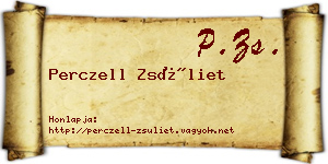 Perczell Zsüliet névjegykártya